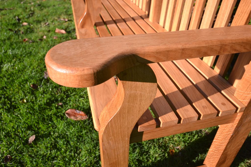 Bespoke English Oak Memorial Bench JLA Joinery