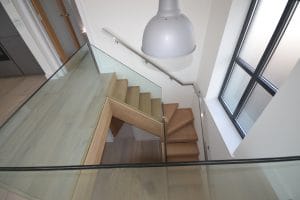 Glass and Oak Staircase