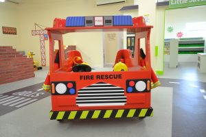 Bespoke wooden toy fire engine