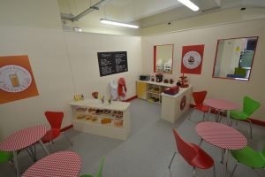Hand made wooden toys cafe
