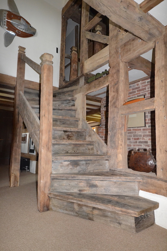 Reclaimed solid oak bespoke staircase