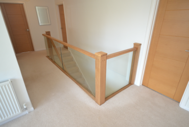 oak and glass staircase renovation 2