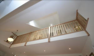 carpeted stairs & oak balustrade after 1
