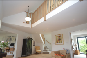 carpeted stairs & oak balustrade after 4