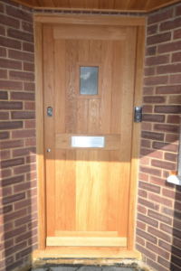 Oak Front Door Chertsey After 2