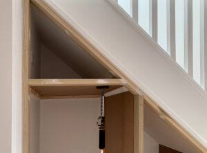 an under stair storage in wittering constructed by JLA joinery