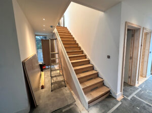 oak and glass staircase