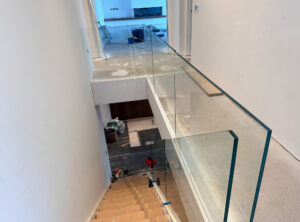 oak and glass staircase