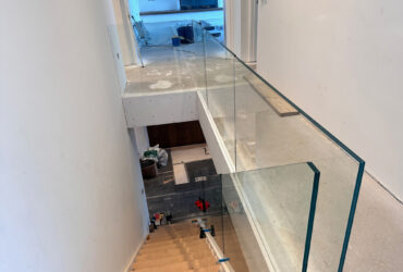 oak and glass staircase